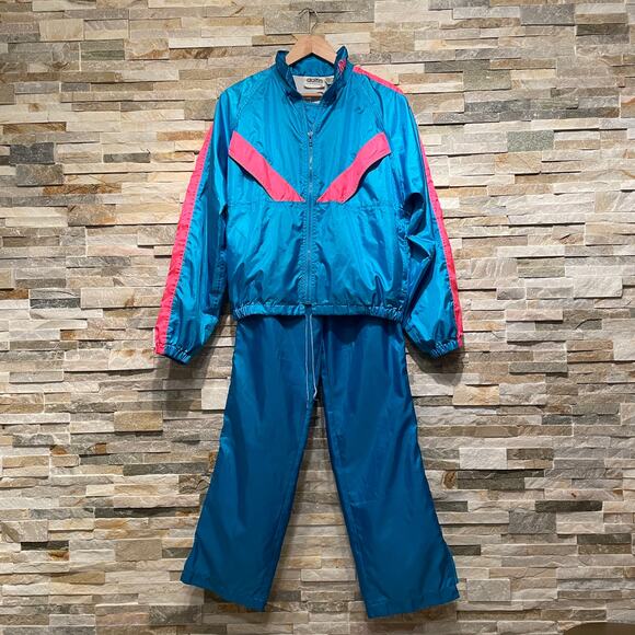 Vintage Dolfin Tracksuit M | Blue Pink Windbreaker Set, 80s 90s Retro Vibes - Picture 6 of 13